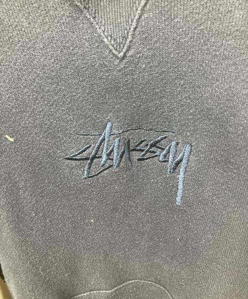 Champion（チャンピオン）Champion (チャンピオン) stussy (ステューシー) stussy×Championプルオーバーパーカー ネイビー サイズ:Mの古着・服飾アイテム