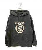 stussyステューシー）の古着「ロゴプリントプルオーバー」｜グレー