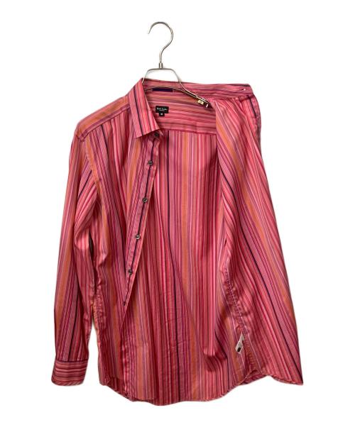 PAUL SMITH（ポールスミス）Paul Smith (ポールスミス) ストライプマルチカラーシャツ ピンク サイズ:Mの古着・服飾アイテム