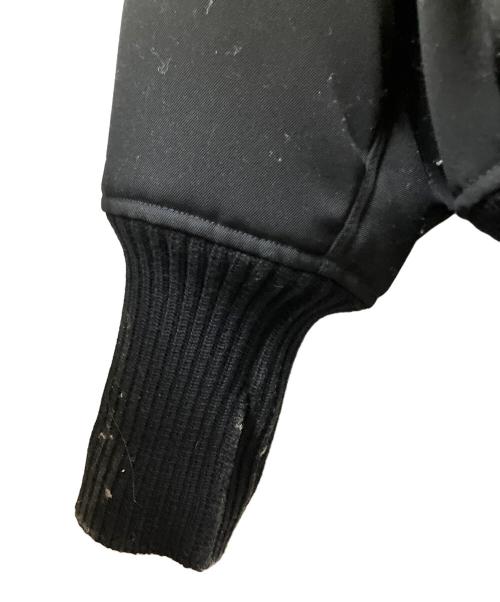 JIL SANDER（ジルサンダー）JIL SANDER (ジルサンダー) レザーエルボーパッチ 中綿ボンバージャケット ブラック サイズ:46の古着・服飾アイテム