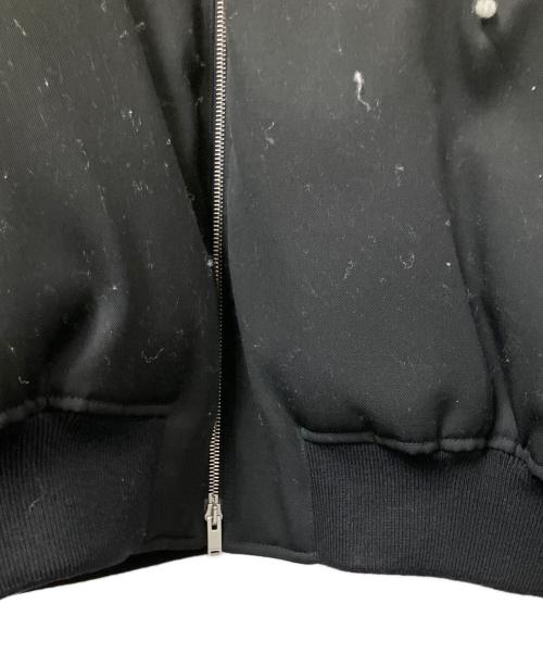 JIL SANDER（ジルサンダー）JIL SANDER (ジルサンダー) レザーエルボーパッチ 中綿ボンバージャケット ブラック サイズ:46の古着・服飾アイテム