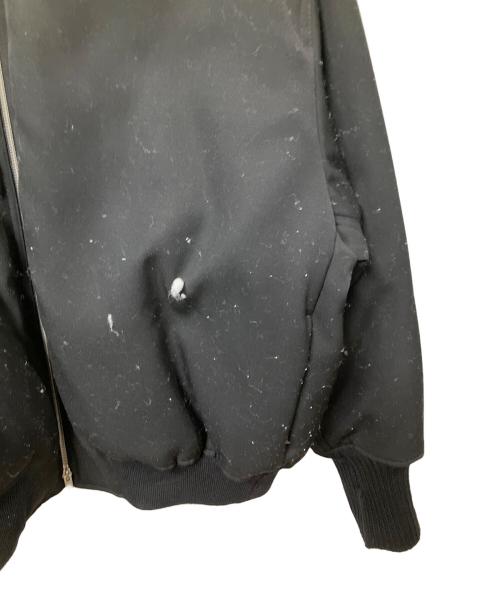 JIL SANDER（ジルサンダー）JIL SANDER (ジルサンダー) レザーエルボーパッチ 中綿ボンバージャケット ブラック サイズ:46の古着・服飾アイテム