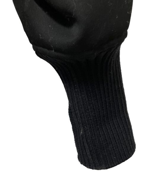 JIL SANDER（ジルサンダー）JIL SANDER (ジルサンダー) レザーエルボーパッチ 中綿ボンバージャケット ブラック サイズ:46の古着・服飾アイテム