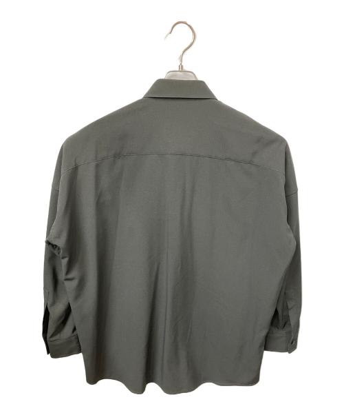 SHAREEF（シャリーフ）SHAREEF (シャリーフ) SWITCHING L/S SHIRTS グレー×パープル サイズ:Mの古着・服飾アイテム