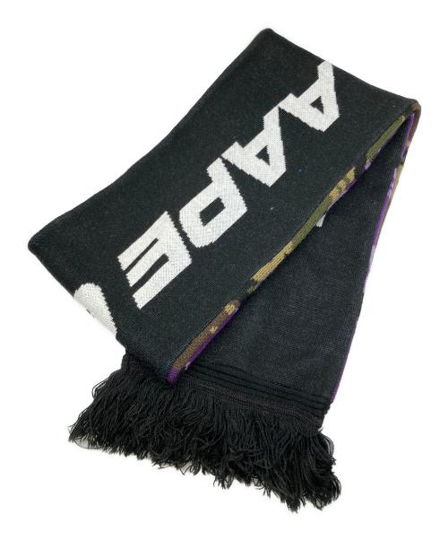 A BATHING APE（ア ベイシング エイプ）A BATHING APE (ア ベイシング エイプ) マフラー パープル×オリーブの古着・服飾アイテム