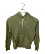 maison kitsuneメゾンキツネ）の古着「GREY FOX HEAD PATCH CLASSIC HOODIE」｜オリーブ