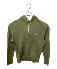 maison kitsune（メゾンキツネ）の古着「GREY FOX HEAD PATCH CLASSIC HOODIE」｜オリーブ