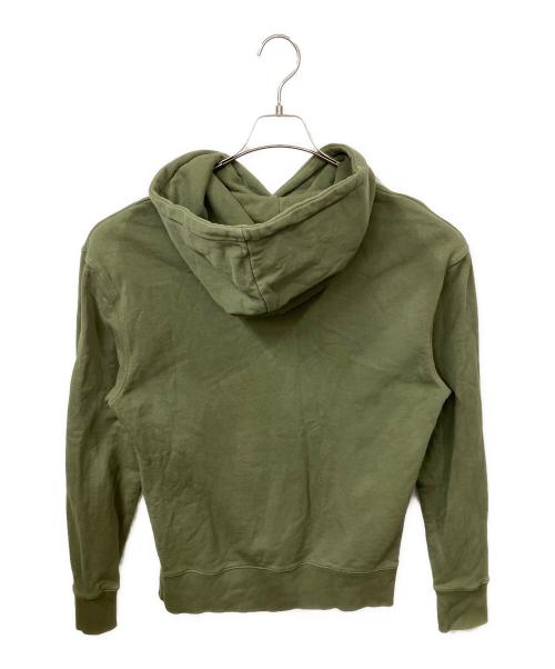 maison kitsune（メゾンキツネ）maison kitsune (メゾンキツネ) GREY FOX HEAD PATCH CLASSIC HOODIE オリーブ サイズ:不明の古着・服飾アイテム