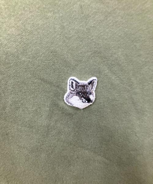 maison kitsune（メゾンキツネ）maison kitsune (メゾンキツネ) GREY FOX HEAD PATCH CLASSIC HOODIE オリーブ サイズ:不明の古着・服飾アイテム