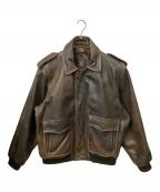 DANBURYダンベリー）の古着「レザージャケット」｜ブラウン