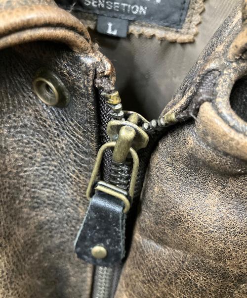 DANBURY（ダンベリー）DANBURY (ダンベリー) レザージャケット ブラウン サイズ:Lの古着・服飾アイテム