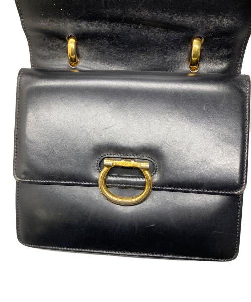 CELINE（セリーヌ）CELINE (セリーヌ) レザーハンドバッグ　ブラック ブラックの古着・服飾アイテム