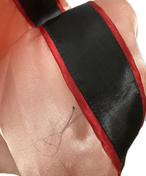 花旅楽団（ハナタビガクダン）花旅楽団 (ハナタビガクダン) 桜と鯉刺繍スカジャン ピンク×ブラック サイズ:Mの古着・服飾アイテム