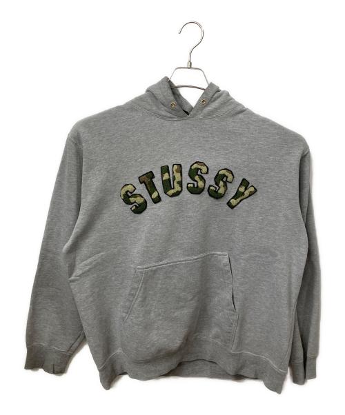 stussy（ステューシー）stussy (ステューシー) プルオーバーパーカー グレー サイズ:Mの古着・服飾アイテム