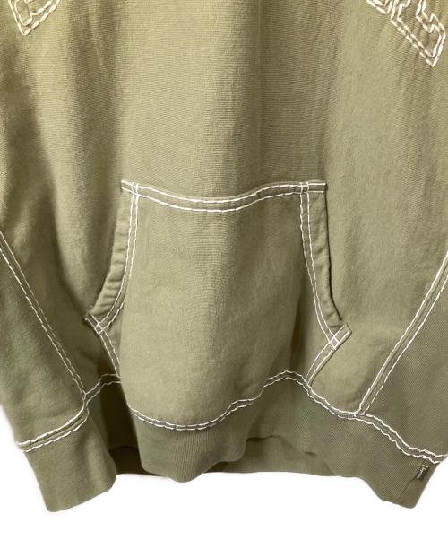 SUPREME（シュプリーム）SUPREME (シュプリーム) BIG STITCH HOODED SWEATSHIRT オリーブ サイズ:Mの古着・服飾アイテム