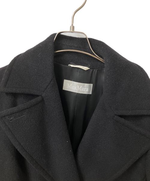 MaxMara（マックスマーラ）MaxMara (マックスマーラ) ダブルハーフコート ブラック サイズ:38の古着・服飾アイテム