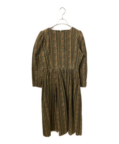LAURA ASHLEY（ローラ アシュレイ）LAURA ASHLEY (ローラ アシュレイ) 長袖ワンピース グリーン サイズ:13の古着・服飾アイテム