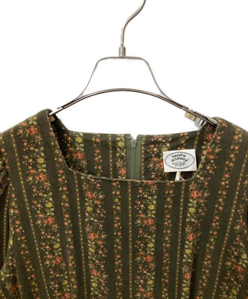 LAURA ASHLEY（ローラ アシュレイ）LAURA ASHLEY (ローラ アシュレイ) 長袖ワンピース グリーン サイズ:13の古着・服飾アイテム
