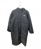 UNDER ARMOURアンダーアーマー）の古着「UAロゴ ロングコート」｜ブラック