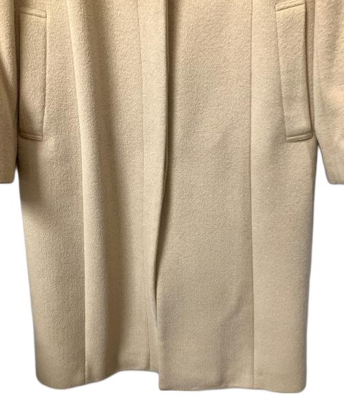BURBERRY BLUE LABEL（バーバリー ブルー レーベル）BURBERRY BLUE LABEL (バーバリー ブルー レーベル) アンゴラ混ステンカラーコート　裏地ノバチェック ベージュ サイズ:38の古着・服飾アイテム