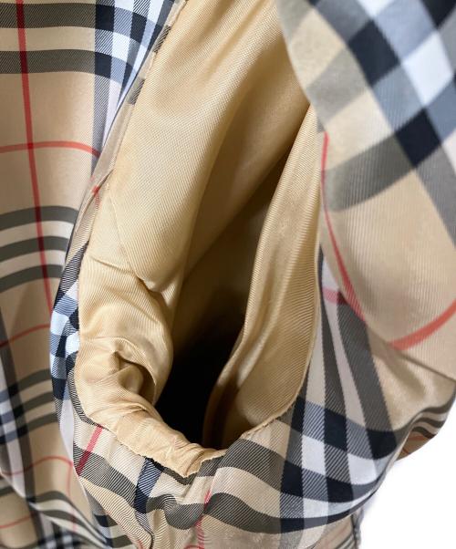 BURBERRY BLUE LABEL（バーバリー ブルー レーベル）BURBERRY BLUE LABEL (バーバリー ブルー レーベル) アンゴラ混ステンカラーコート　裏地ノバチェック ベージュ サイズ:38の古着・服飾アイテム