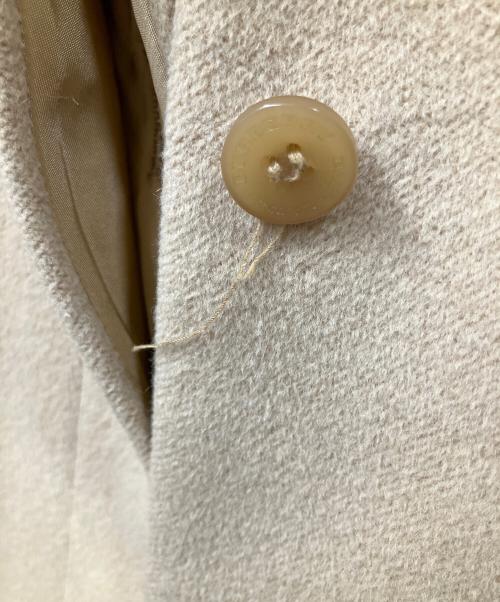 BURBERRY BLUE LABEL（バーバリー ブルー レーベル）BURBERRY BLUE LABEL (バーバリー ブルー レーベル) アンゴラ混ステンカラーコート　裏地ノバチェック ベージュ サイズ:38の古着・服飾アイテム