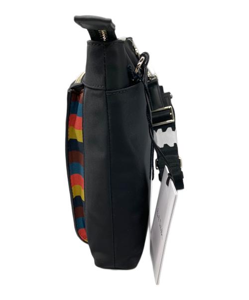 PAUL SMITH（ポールスミス）PAUL SMITH (ポールスミス) ナイロンブライトストライプトリム 2WAYミニショルダーバッグ ブラック 未使用品の古着・服飾アイテム