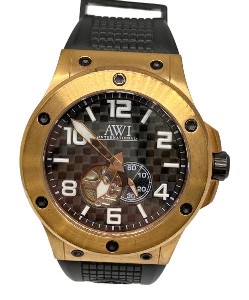 AWI（アルメニアウォッチインターナショナル）AWI (アルメニアウォッチインターナショナル) 腕時計　エアロドライブ ブラックの古着・服飾アイテム