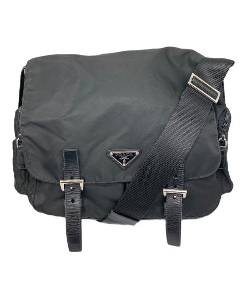 PRADA（プラダ）PRADA (プラダ) メッセンジャーバッグ ブラックの古着・服飾アイテム