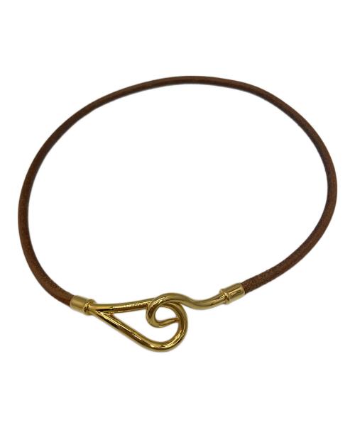 HERMES（エルメス）HERMES (エルメス) ジャンボブレスレット ブラウン×ゴールドの古着・服飾アイテム