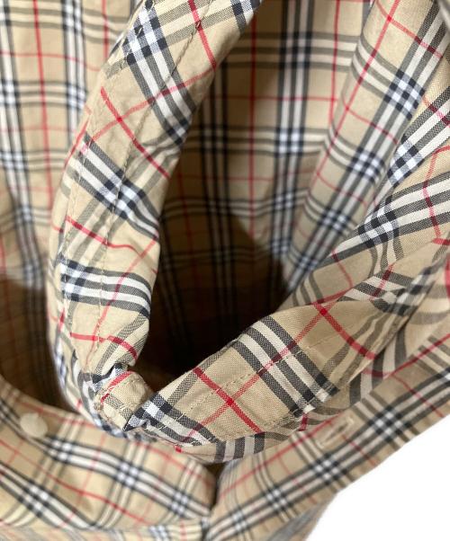 BURBERRY LONDON BLUE LABEL（バーバリーロンドンブルーレーベル）BURBERRY LONDON BLUE LABEL (バーバリーロンドンブルーレーベル) ノバチェック長袖シャツ ベージュ サイズ:Lの古着・服飾アイテム