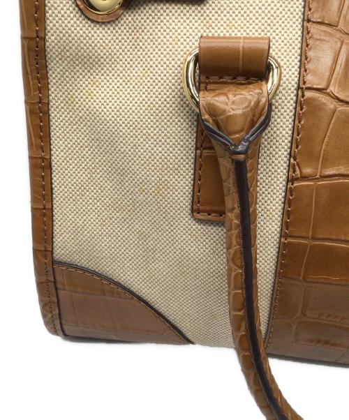 MICHAEL KORS（マイケル・コース）MICHAEL KORS (マイケル・コース) ハミルトン・サッチェルバッグ ブラウン×ベージュの古着・服飾アイテム