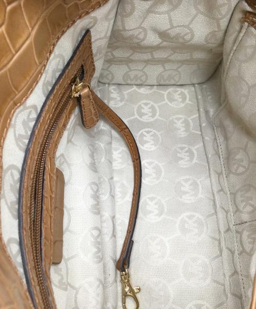 MICHAEL KORS（マイケル・コース）MICHAEL KORS (マイケル・コース) ハミルトン・サッチェルバッグ ブラウン×ベージュの古着・服飾アイテム