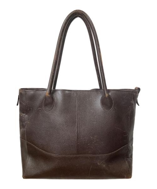 PID（ピーアイディー）PID (ピーアイディー) レザートートバッグ ブラウンの古着・服飾アイテム