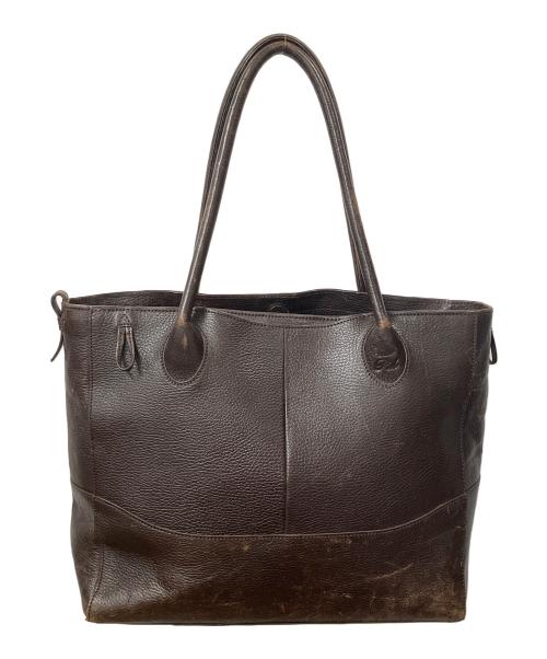 PID（ピーアイディー）PID (ピーアイディー) レザートートバッグ ブラウンの古着・服飾アイテム