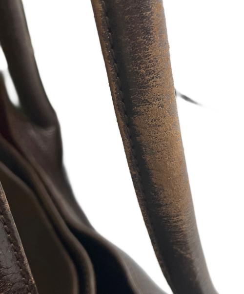 PID（ピーアイディー）PID (ピーアイディー) レザートートバッグ ブラウンの古着・服飾アイテム