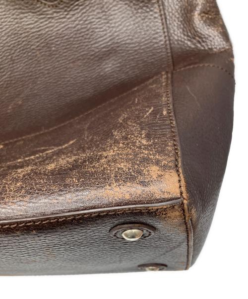 PID（ピーアイディー）PID (ピーアイディー) レザートートバッグ ブラウンの古着・服飾アイテム