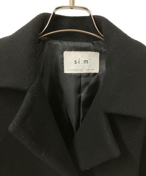 Si:m（スィーム）Si:m (スィーム) ウールショートコート ブラック サイズ:38の古着・服飾アイテム