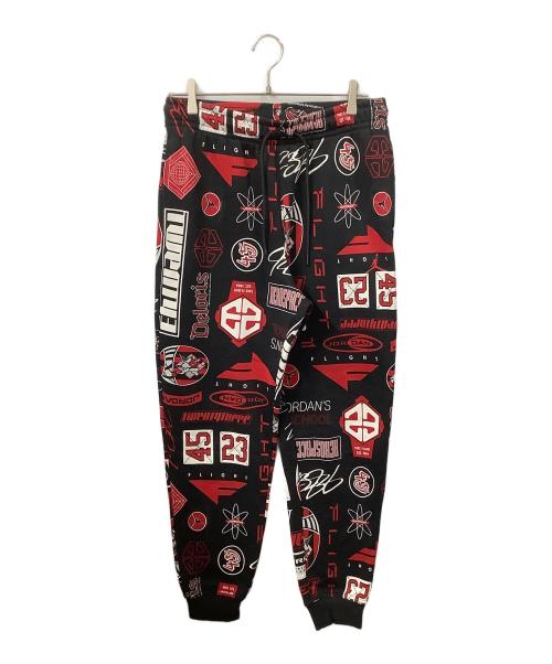 JORDAN（ジョーダン）JORDAN (ジョーダン) JORDAN BRAND M J ESS AOP FLC PANT BLACK/VARSITY RED ブラック サイズ:Mの古着・服飾アイテム