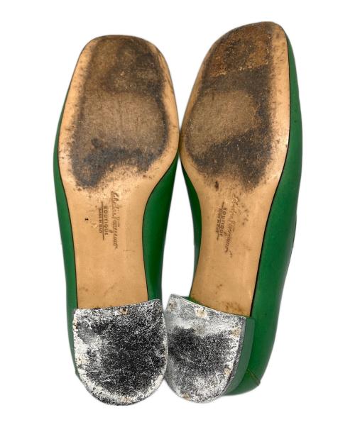 Salvatore Ferragamo（サルヴァトーレ フェラガモ）Salvatore Ferragamo (サルヴァトーレ フェラガモ) ビットローファー ガンチーニ グリーン グリーン サイズ:5Ｄの古着・服飾アイテム