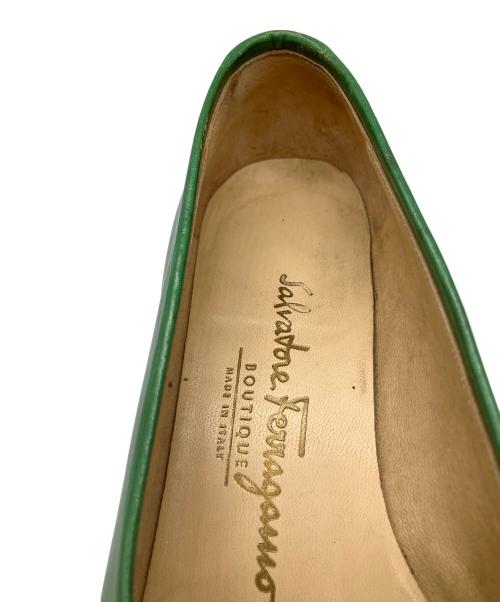 Salvatore Ferragamo（サルヴァトーレ フェラガモ）Salvatore Ferragamo (サルヴァトーレ フェラガモ) ビットローファー ガンチーニ グリーン グリーン サイズ:5Ｄの古着・服飾アイテム