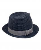 HELEN KAMINSKIヘレンカミンスキー）の古着「ラフィアハット ネイビー」