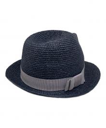 HELEN KAMINSKI（ヘレンカミンスキー）の古着「ラフィアハット ネイビー」