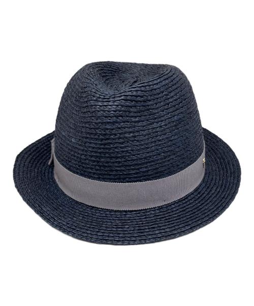 HELEN KAMINSKI（ヘレンカミンスキー）HELEN KAMINSKI (ヘレンカミンスキー) ラフィアハット ネイビーの古着・服飾アイテム