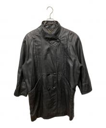 moda italiana（モーダイタリアーナ）の古着「レザージャケット」｜ブラック