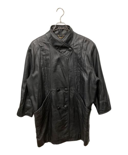 moda italiana（モーダイタリアーナ）moda italiana (モーダイタリアーナ) レザージャケット ブラック サイズ:１１の古着・服飾アイテム