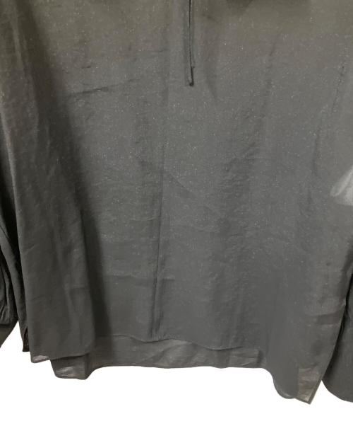 DEPAREILLE（デパリエ）DEPAREILLE (デパリエ) シルキーラッフルブラウス ブラック サイズ:38の古着・服飾アイテム