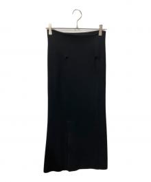 CHAOS（カオス）の古着「レニーリバー ニット ロングスカート」｜ブラック