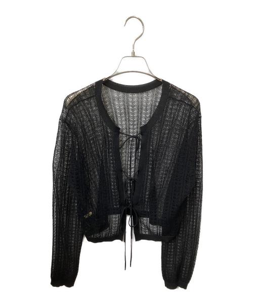 Curensology（カレンソロジー）Curensology (カレンソロジー) 薄手カーディガン ブラック サイズ:Freeの古着・服飾アイテム