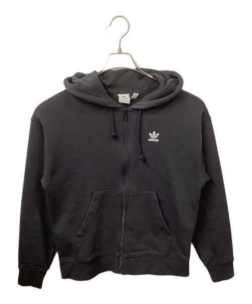 adidas（アディダス）adidas (アディダス) エッセンシャルズ フルジップパーカー ブラック ブラック サイズ:XSの古着・服飾アイテム